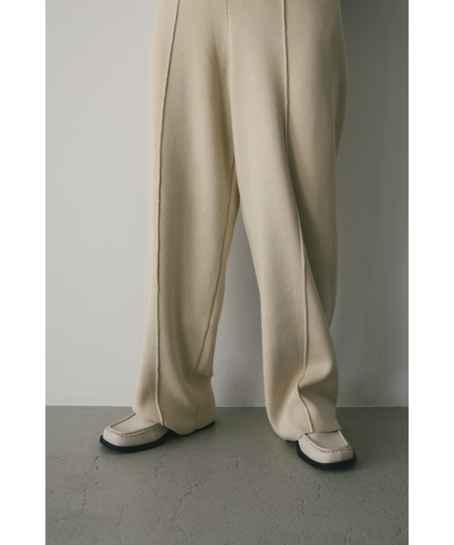 STYLEMIXER（スタイルミキサー）の「ウエストレイヤードニットパンツ（その他パンツ・レディース・グレー/アイボリー/ブラック・MEDIUM/SMALL）」の9枚目の写真