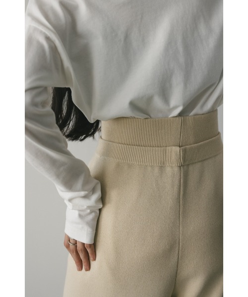 STYLEMIXER（スタイルミキサー）の「ウエストレイヤードニットパンツ（その他パンツ・レディース・グレー/アイボリー/ブラック・MEDIUM/SMALL）」の11枚目の写真