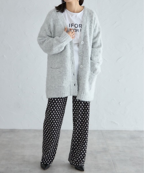 each（イーチ）の「【あったか素材】セルフカットドット柄リラックスパンツ（その他パンツ・レディース・ブラック/アイボリー・FREE）」の8枚目の写真