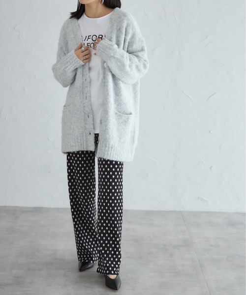 each（イーチ）の「【あったか素材】セルフカットドット柄リラックスパンツ（その他パンツ・レディース・ブラック/アイボリー・FREE）」の9枚目の写真