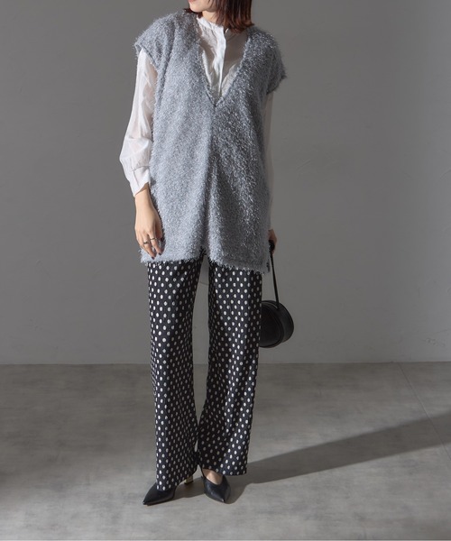 each（イーチ）の「【あったか素材】セルフカットドット柄リラックスパンツ（その他パンツ・レディース・ブラック/アイボリー・FREE）」の20枚目の写真