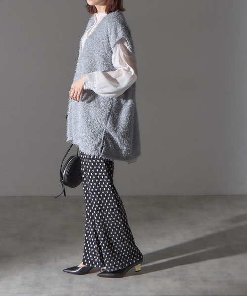 each（イーチ）の「【あったか素材】セルフカットドット柄リラックスパンツ（その他パンツ・レディース・ブラック/アイボリー・FREE）」の18枚目の写真