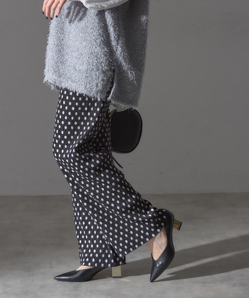 each（イーチ）の「【あったか素材】セルフカットドット柄リラックスパンツ（その他パンツ・レディース・ブラック/アイボリー・FREE）」の21枚目の写真