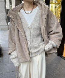 DouDou | ファーポンチョコート(その他アウター)