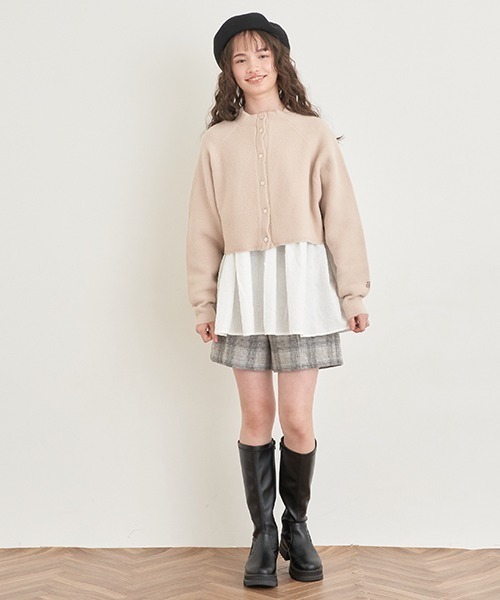 pom ponette junior（ポンポネットジュニア）の「2WAYフェザーニット  