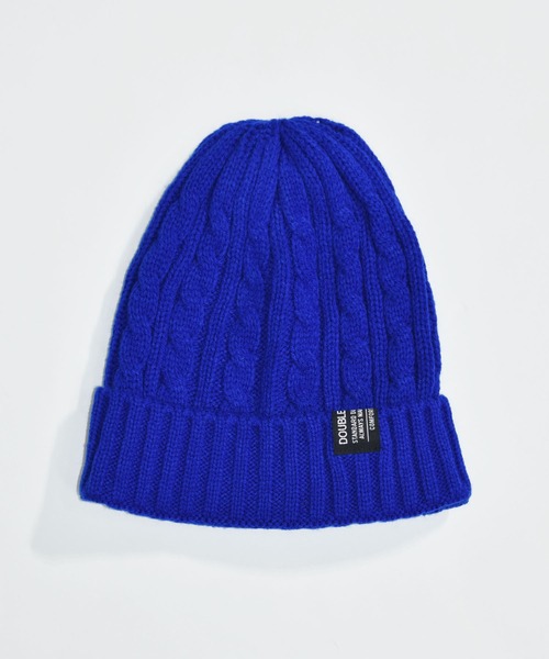 DOUBLE STEAL（ダブルスティール）の「ケーブルニットCap（ニットキャップ/ビーニー・メンズ・ダークグレー/ブラック/ブルー・FREE）」の3枚目の写真