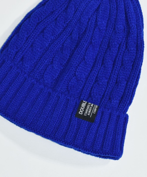 DOUBLE STEAL（ダブルスティール）の「ケーブルニットCap（ニットキャップ/ビーニー・メンズ・ダークグレー/ブラック/ブルー・FREE）」の6枚目の写真