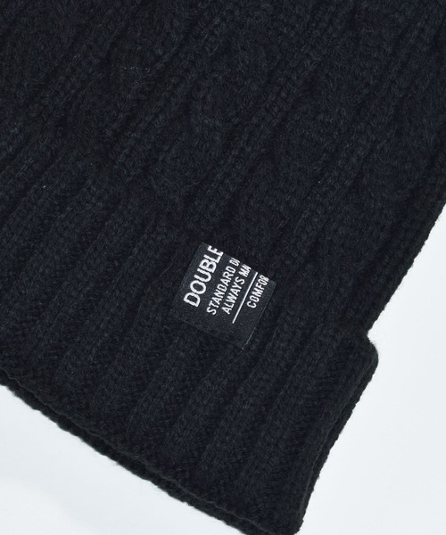 DOUBLE STEAL（ダブルスティール）の「ケーブルニットCap（ニットキャップ/ビーニー・メンズ・ダークグレー/ブラック/ブルー・FREE）」の7枚目の写真