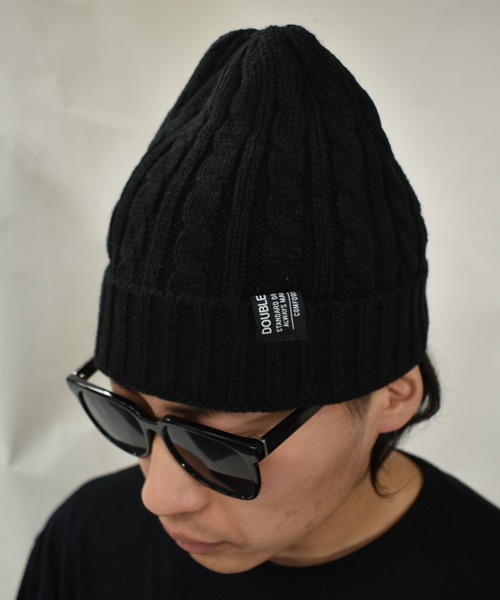DOUBLE STEAL（ダブルスティール）の「ケーブルニットCap（ニットキャップ/ビーニー・メンズ・ダークグレー/ブラック/ブルー・FREE）」の11枚目の写真