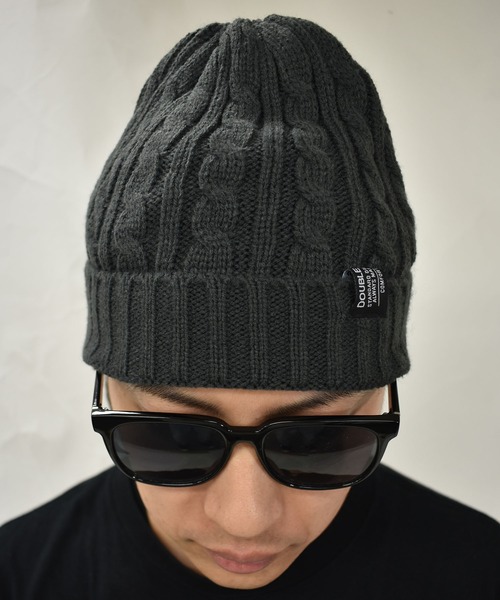 DOUBLE STEAL（ダブルスティール）の「ケーブルニットCap（ニットキャップ/ビーニー・メンズ・ダークグレー/ブラック/ブルー・FREE）」の12枚目の写真