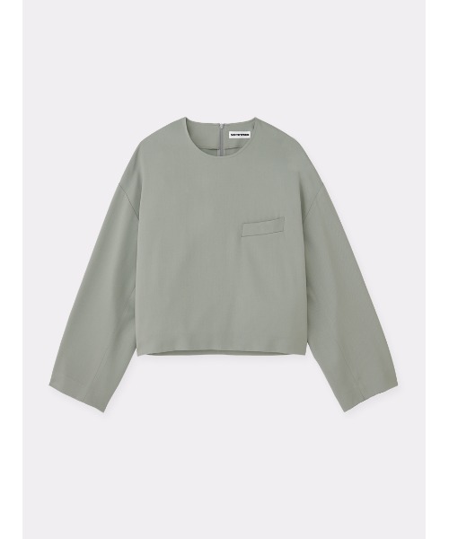 SOFTHYPHEN（ソフトハイフン）の「CROPPED NOCOLLAR PULLOVER SHIRT 