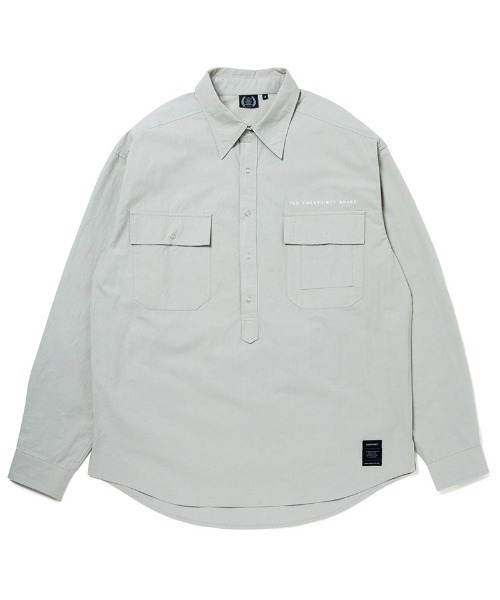 430（フォーサーティ）の「ms5515-L-S SAFARI PULLOVER SHIRT シャツ（シャツ/ブラウス・メンズ・ブラック/ダークベージュ/ライトグレー・0/1/2/3）」の2枚目の写真