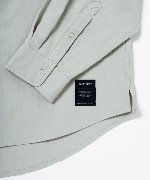 430（フォーサーティ）の「ms5515-L-S SAFARI PULLOVER SHIRT シャツ（シャツ/ブラウス・メンズ・ブラック/ダークベージュ/ライトグレー・0/1/2/3）」の14枚目の写真