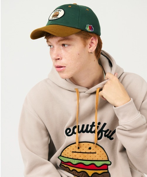 Design Tshirts Store graniph（デザイン　ティーシャツ　ストア　グラニフ）の「FRUIT OF THE LOOM× graniph SHADOWBURGER SWEAT CAP（キャップ・メンズ・グリーン・FREE）」の2枚目の写真