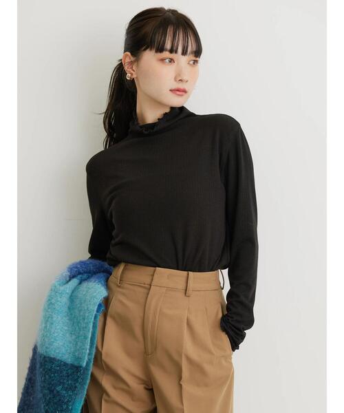 AMERICAN HOLIC(アメリカンホリック)の「針抜きタートルプルオーバー(Tシャツ/カットソー・レディース・ブラック/アイボリー/キャメル・M/L)」の18枚目の写真