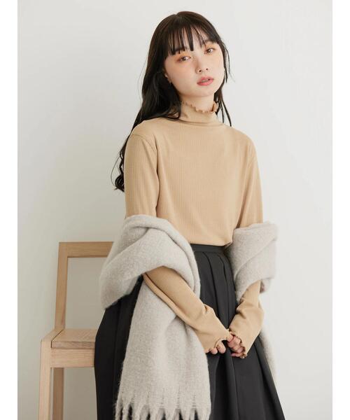AMERICAN HOLIC(アメリカンホリック)の「針抜きタートルプルオーバー(Tシャツ/カットソー・レディース・ブラック/アイボリー/キャメル・M/L)」の20枚目の写真