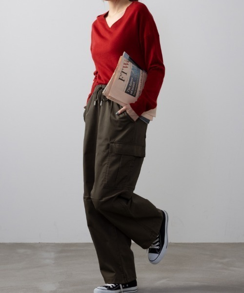 NAVY（ネイビー）の「NAVY 6ポケット カーゴパンツ（カーゴパンツ・レディース・カーキ/ライトインディゴブルー/ブラック・M/L）」の5枚目の写真