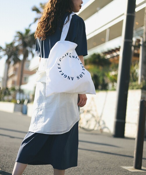 B:MING by BEAMS(ビーミングバイビームス)の「B:MING by BEAMS / リッピングプリント トートバッグ(トートバッグ・レディース・ブラウン系その他/ホワイト/サックスブルー・ONE SIZE)」の6枚目の写真