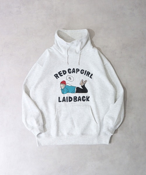 Red Cap Girl(レッドキャプガール)の「REDCAPGIRL 裏起毛 ハイネック 発砲プリント プルオ-バ-(その他トップス・メンズ・アッシュグレー/ダークグレー・M/L)」の1枚目の写真
