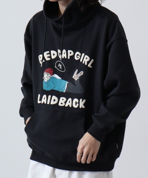 Red Cap Girl(レッドキャプガール)の「REDCAPGIRL 裏起毛 ハイネック 発砲プリント プルオ-バ-(その他トップス・メンズ・アッシュグレー/ダークグレー・M/L)」の13枚目の写真