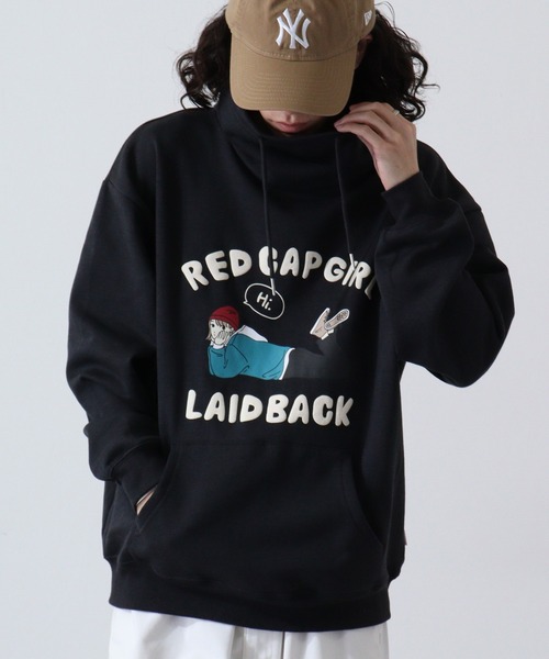 Red Cap Girl(レッドキャプガール)の「REDCAPGIRL 裏起毛 ハイネック 発砲プリント プルオ-バ-(その他トップス・メンズ・アッシュグレー/ダークグレー・M/L)」の12枚目の写真