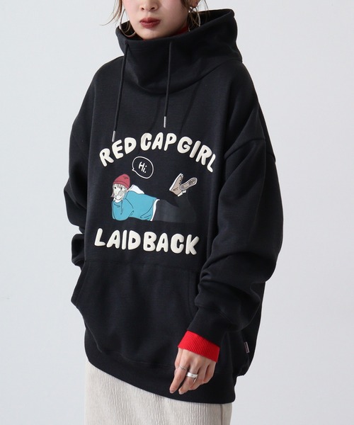 Red Cap Girl(レッドキャプガール)の「REDCAPGIRL 裏起毛 ハイネック 発砲プリント プルオ-バ-(その他トップス・メンズ・アッシュグレー/ダークグレー・M/L)」の7枚目の写真