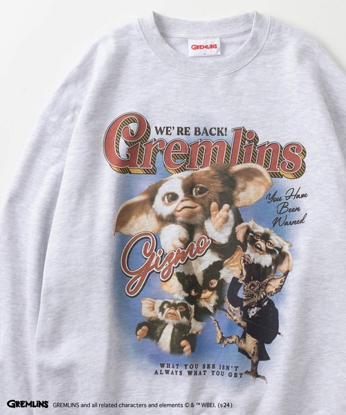 make a ray!(メイク ア レイ!)の「【GREMLINS/グレムリン】ムービーポスター オマージュデザイン ギズモBIGプリント ヴィンテージライク クルーネックスウェット/裏毛(スウェット・メンズ・ライトブルー/ヘザーグレー/チャコールグレー/アッシュグレー/ダークグリーン/スミクロ・M/L/XL)」の4枚目の写真