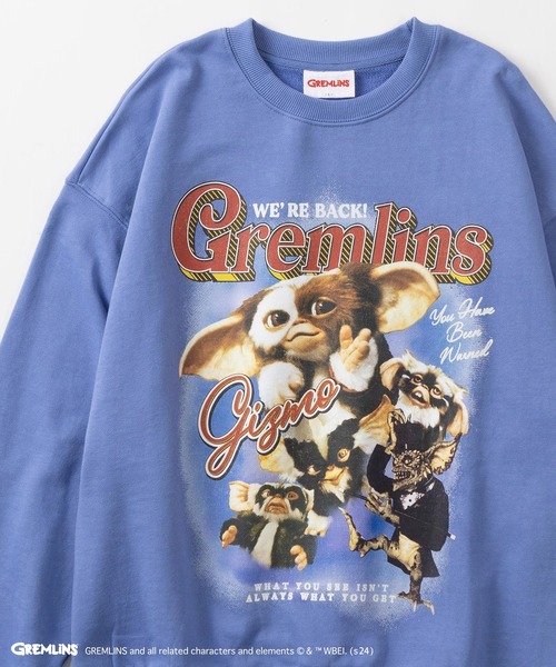 make a ray!(メイク ア レイ!)の「【GREMLINS/グレムリン】ムービーポスター オマージュデザイン ギズモBIGプリント ヴィンテージライク クルーネックスウェット/裏毛(スウェット・メンズ・ライトブルー/ヘザーグレー/チャコールグレー/アッシュグレー/ダークグリーン/スミクロ・M/L/XL)」の6枚目の写真