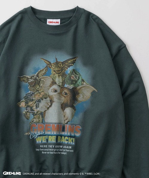 make a ray!(メイク ア レイ!)の「【GREMLINS/グレムリン】ムービーポスター オマージュデザイン ギズモBIGプリント ヴィンテージライク クルーネックスウェット/裏毛(スウェット・メンズ・ライトブルー/ヘザーグレー/チャコールグレー/アッシュグレー/ダークグリーン/スミクロ・M/L/XL)」の5枚目の写真