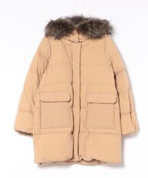 REAL CUBE | ファー取り外し可能！ミドル丈ダウンコート(ダウンジャケット/コート)