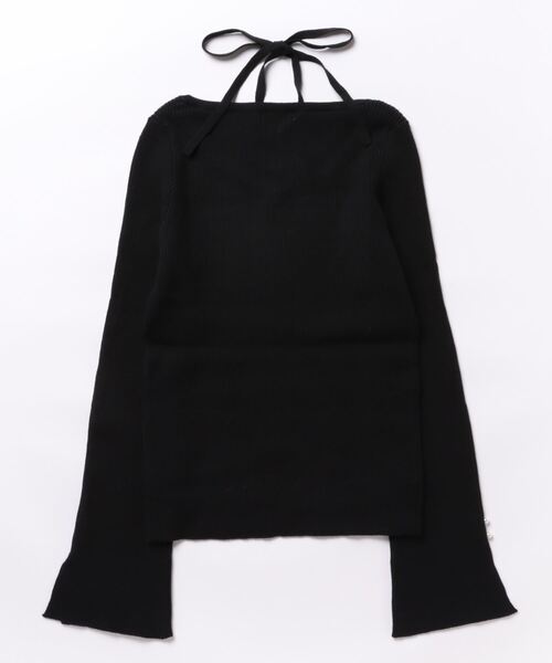 WILLSELECTION（ウィルセレクション）の「ハートネックフレアスリーブプルオーバー（ニット/セーター・レディース・ボルドー/ブラック/オフホワイト・MEDIUM）」の4枚目の写真