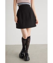 ラウンドフォルムハイウエストミニスコートショートパンツ