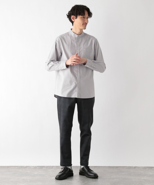 GLOBAL WORK（グローバルワーク）の「イージーケアオックス/バンドカラーシャツ/975735（シャツ/ブラウス・メンズ・ホワイト/ブルー系その他5/グレー・MEDIUM/LARGE/SMALL/X-LARGE）」の20枚目の写真