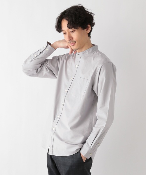 GLOBAL WORK（グローバルワーク）の「イージーケアオックス/バンドカラーシャツ/975735（シャツ/ブラウス・メンズ・ホワイト/ブルー系その他5/グレー・MEDIUM/LARGE/SMALL/X-LARGE）」の16枚目の写真