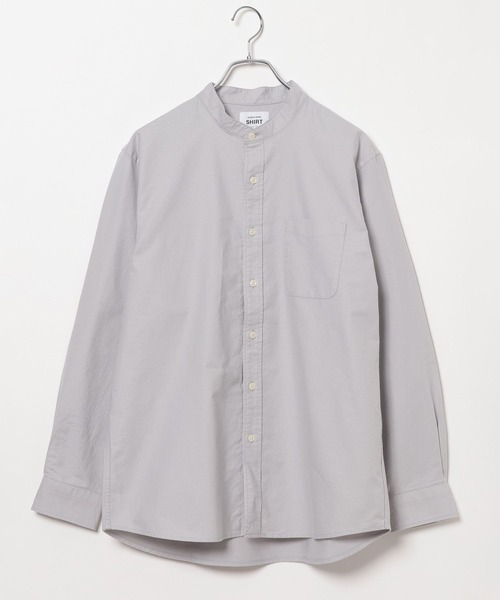 GLOBAL WORK（グローバルワーク）の「イージーケアオックス/バンドカラーシャツ/975735（シャツ/ブラウス・メンズ・ホワイト/ブルー系その他5/グレー・MEDIUM/LARGE/SMALL/X-LARGE）」の21枚目の写真