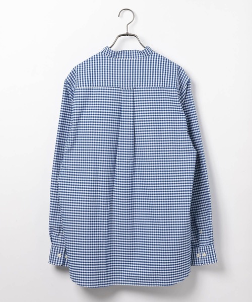 GLOBAL WORK（グローバルワーク）の「イージーケアオックス/バンドカラーシャツ/975735（シャツ/ブラウス・メンズ・ホワイト/ブルー系その他5/グレー・MEDIUM/LARGE/SMALL/X-LARGE）」の17枚目の写真