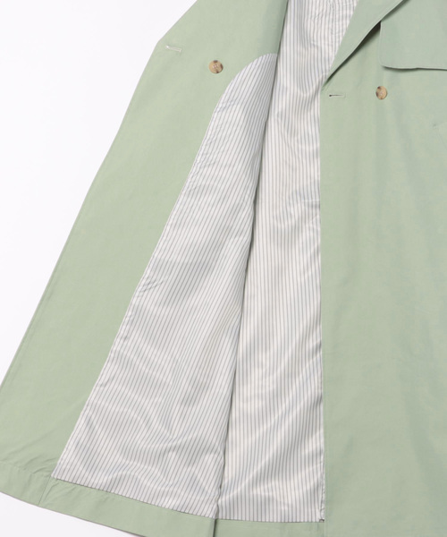 Three Four Time(スリーフォータイム)の「シャンブレー3WAYトレンチコート(トレンチコート・レディース・グリーン/ベージュ・FREE)」の4枚目の写真
