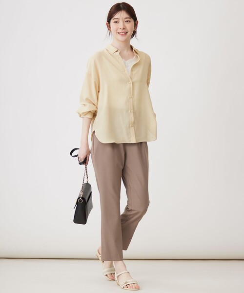 ANY SIS(エニィスィス)の「【WEB・一部店舗限定】楽々ビューティースティック パンツ(その他パンツ・レディース・アイボリー系/黄土色系/ブラック系・4)」の11枚目の写真