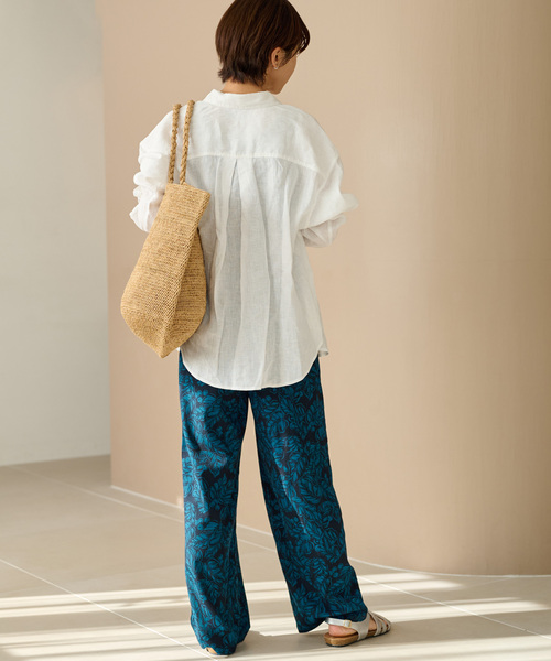 JOURNAL STANDARD relume（ジャーナルスタンダード　レリューム）の「カラーリネンオーバーサイズシャツ（シャツ/ブラウス・レディース・ベージュ/ネイビー/ブルー系その他/イエロー/ホワイト/ピンク・FREE）」の17枚目の写真