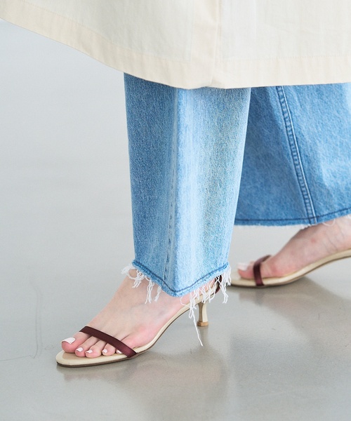 LE TALON（ルタロン）の「5cmホソストラップサンダル（サンダル・レディース・ボルドー/オートミール・22.5cm/23cm/23.5cm/24cm/24.5cm/21.5/22cm/25cm/25.5cm）」の16枚目の写真