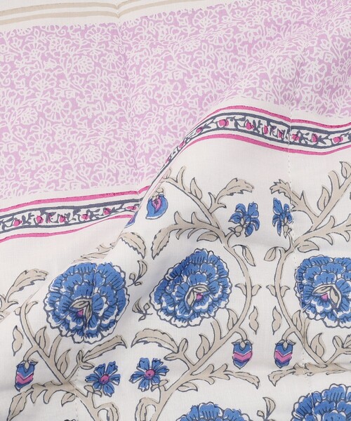 【レア】ラガディ　アン＆アンディ　ラグ　タペストリー　マルチカバー Afternoon Tea（アフタヌーンティー）の「ブロックプリント調マルチ