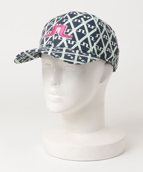 キャップ　ピンク×パープル　インターハイ セール】【J.LINDEBERG/GOLF】レディース 3D刺繍キャップ