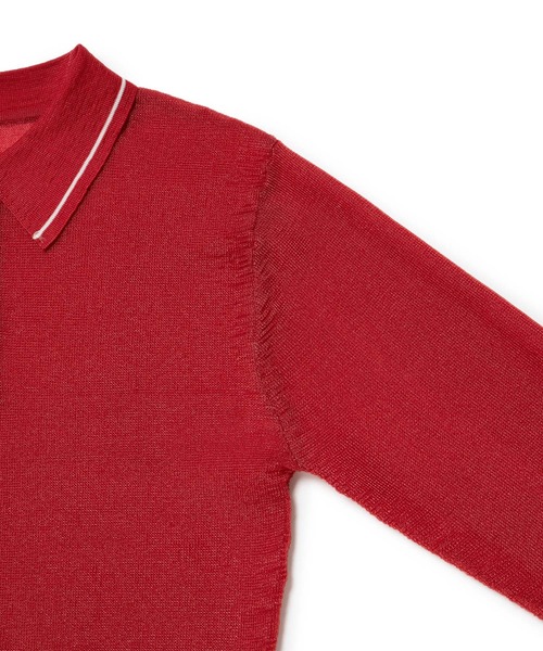 M TO R（ムウトアール）の「［TOPS］POLO SHEER CROPPED TOPS（ポロシャツ・レディース・ブラック/レッド/ホワイト・42/40/38）」の19枚目の写真