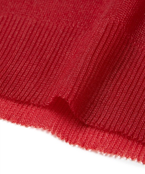 M TO R（ムウトアール）の「［TOPS］POLO SHEER CROPPED TOPS（ポロシャツ・レディース・ブラック/レッド/ホワイト・42/40/38）」の22枚目の写真