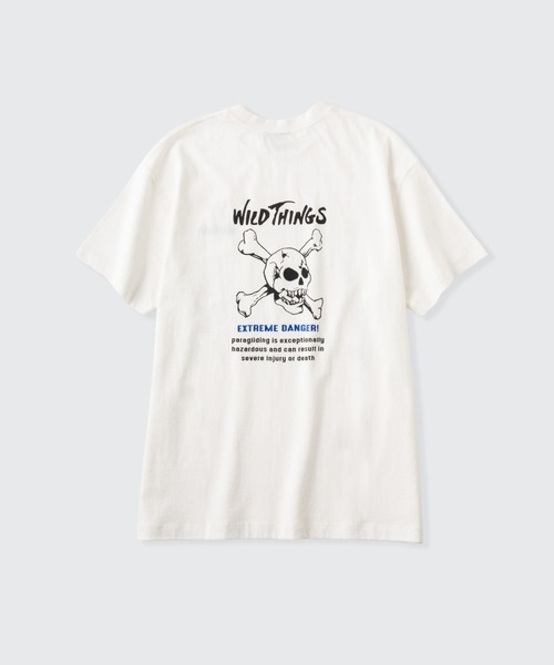 WILD THINGS(ワイルドシングス)の「【WILDTHINGS/ワイルドシングス】 デンジャースカル | DANGER SKULL(Tシャツ/カットソー・メンズ・ホワイト/ブラック/カーキ/ネイビー・S/M/L/XL/XS)」の1枚目の写真