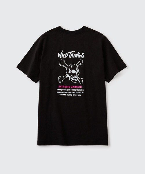 WILD THINGS(ワイルドシングス)の「【WILDTHINGS/ワイルドシングス】 デンジャースカル | DANGER SKULL(Tシャツ/カットソー・メンズ・ホワイト/ブラック/カーキ/ネイビー・S/M/L/XL/XS)」の2枚目の写真