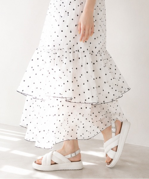 coca（ANDEX shoes product）（コカ）の「もちもち パデッド クロスベルト サンダル（サンダル・レディース・ブラック/ホワイト・MEDIUM/SMALL/LARGE）」の22枚目の写真