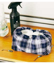 USEDo（ユーズド）の「ボックスティッシュカバーになる　播州織でつくったマルチ巾着（収納グッズ）」