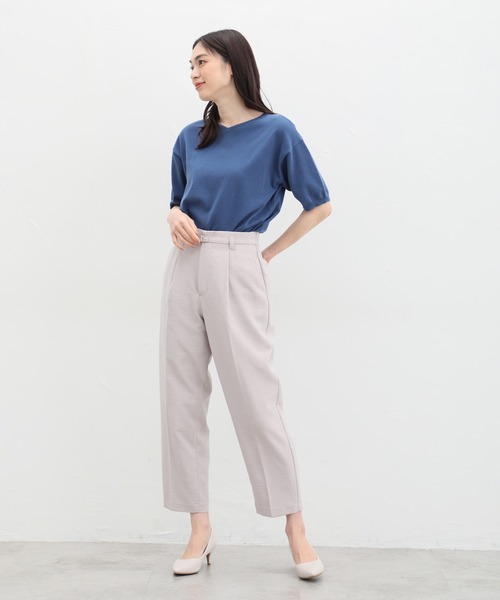 Honeys（ハニーズ）の「Ｖネックニット（ニット/セーター・レディース・ブルー/ブラック/ピンク/ホワイト×ブラック/アイボリー・LL/L/M）」の7枚目の写真