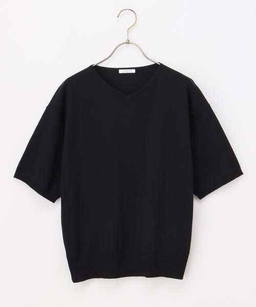 Honeys（ハニーズ）の「Ｖネックニット（ニット/セーター・レディース・ブルー/ブラック/ピンク/ホワイト×ブラック/アイボリー・LL/L/M）」の11枚目の写真